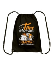 Time spent with cats Drawstring Bag tile
