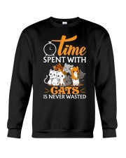 Time spent with cats Crewneck Sweatshirt tile