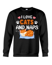 I love cats and naps Crewneck Sweatshirt tile