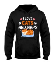 I love cats and naps Hooded Sweatshirt tile