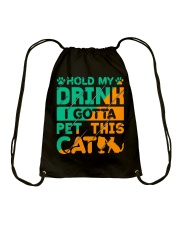 I gotta pet this cat Drawstring Bag tile