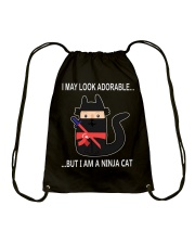Ninja cat Drawstring Bag tile