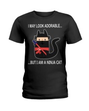 Ninja cat Ladies T-Shirt tile