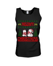 Meowy Christmas Unisex Tank tile