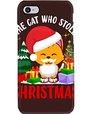 The cat who stole Christmas Phone Case tile