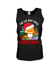 The cat who stole Christmas Unisex Tank tile
