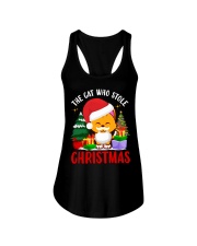 The cat who stole Christmas Ladies Flowy Tank tile