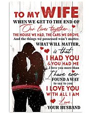 Family To My Wife When We Get To The End 11x17 Poster front