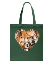 beagle heart shape full Tote Bag tile