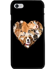 beagle heart shape full Phone Case tile