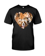 beagle heart shape full Classic T-Shirt tile