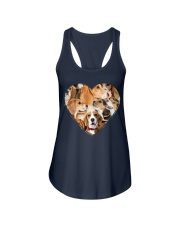 beagle heart shape full Ladies Flowy Tank tile