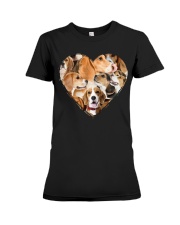 beagle heart shape full Premium Fit Ladies Tee tile