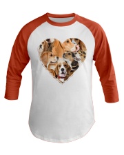 beagle heart shape full Baseball Tee tile