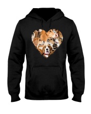 beagle heart shape full Hooded Sweatshirt tile