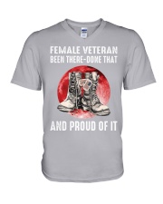 Vet been female V-Neck T-Shirt tile
