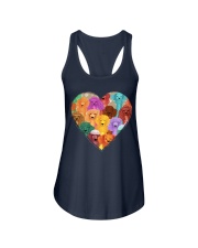poodle heart shape Ladies Flowy Tank tile