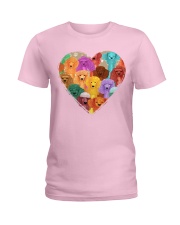 poodle heart shape Ladies T-Shirt tile