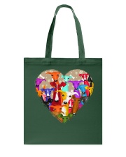 Greyhound heart shape Tote Bag tile