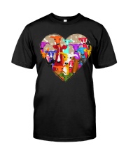 Greyhound heart shape Classic T-Shirt tile