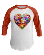 Greyhound heart shape Baseball Tee tile