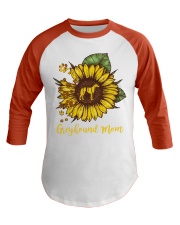 Greyhound flower Baseball Tee tile