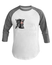 Vet suffering wife Baseball Tee tile