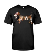 Basset Hound shape full Classic T-Shirt tile