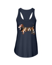 Basset Hound shape full Ladies Flowy Tank tile
