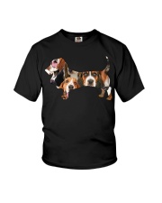 Basset Hound shape full Youth T-Shirt tile