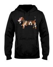 Basset Hound shape full Hooded Sweatshirt tile