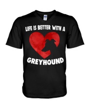 Greyhound better V-Neck T-Shirt tile