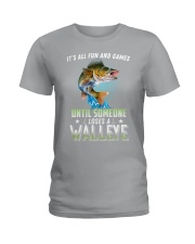 Fishing lost walleye Ladies T-Shirt tile