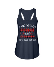 I have two titles Aunt and dog mom Ladies Flowy Tank tile