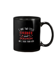 I have two titles Aunt and dog mom Mug tile