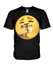 Greyhound emotion V-Neck T-Shirt tile