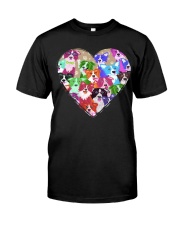 border collie heart shape Classic T-Shirt tile