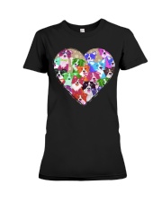 border collie heart shape Premium Fit Ladies Tee tile
