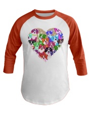 border collie heart shape Baseball Tee tile