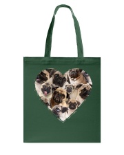 Pug heart shape full Tote Bag tile