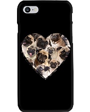 Pug heart shape full Phone Case tile