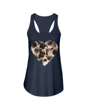 Pug heart shape full Ladies Flowy Tank tile