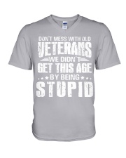 Vet Old veteran V-Neck T-Shirt tile