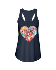 chihuahua heart shape Ladies Flowy Tank tile