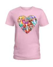 chihuahua heart shape Ladies T-Shirt tile