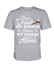 scotch cigar V-Neck T-Shirt tile