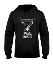 Playing Golf and Smoking Cigars Hooded Sweatshirt front