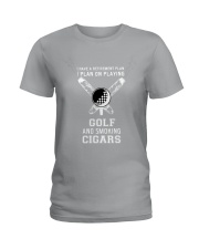 Playing Golf and Smoking Cigars Ladies T-Shirt tile