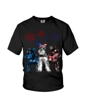 schnauzer 4th july Youth T-Shirt tile
