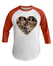 greyhound heart shape full Baseball Tee tile